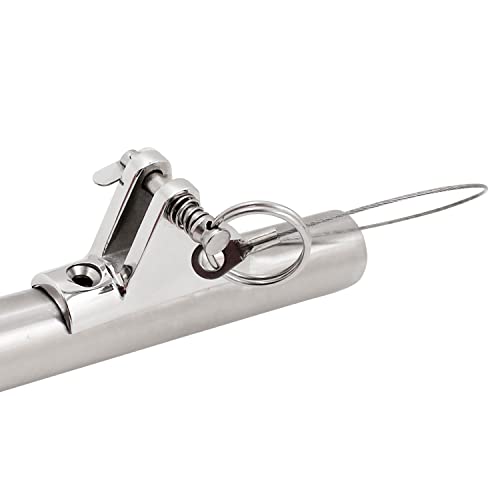 Shenghuiss 2 Pack Boat Bimini Top Deck Hinge Fitting Concave Base Marine 316 Stainless Steel Bimini Top Hardware,Bimini Top 90° Hinge Bimini Brackets With Quick Release Pins And Lanyard #TOP4
