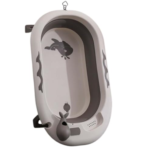 BQQB 猫犬お風呂用 ペット お風呂 バスタブ 折り畳み 犬浴槽 温度計付き 折りたたみ たらい 猫 犬のバスタブ コンパクト 衣類・靴つけ洗い ソフトバケツ タブワイド キッチン アウトドア 持ち運び 内外に適用 多機能 安全素材 (ベーシックモデル,