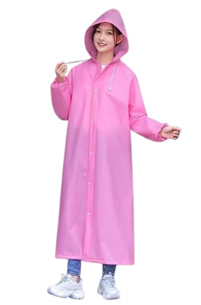 Instant Bazar Raincoat for Men and Women, Hooded Waterproof Rain Jacket, Thickened Adult Poncho, Multicolour-image-38