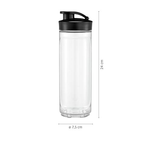 WMF Kult X Mix & Go/Küchenminis Trinkflasche 600 ml, Smoothie Flasche, Mixbehälter, Smoothie Becher aus Tritan-Kunststoff, bruchsicher
