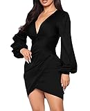 TDiooCor Womens Sexy Ruffle Elegant Bridesmaid Formal Evening Dress Elegant Curvy Wedding Guest Midi Dress Black