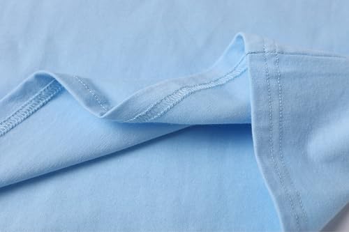 Image of Girls' Puff Sleeve Cotton T-Shirt Cute Summer Tops for Girls