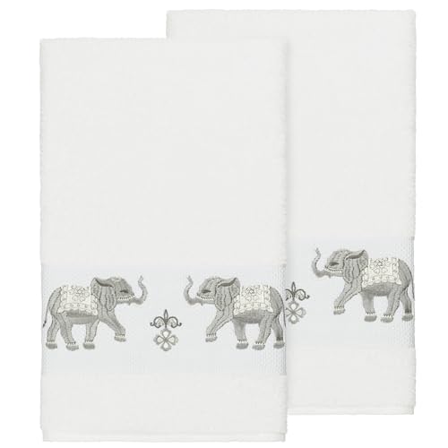 KHALPERA Mirth 2-Piece Bath Towel Set, Intricate Elephant Detail, Premium
