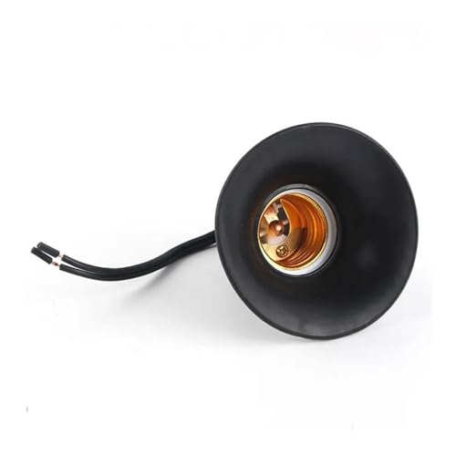 APVMFMKLTG Portalámparas E27 de goma suave for exterior, paquete 1/2/6/12 unidades, color negro y naranja, con base, totalmente sellado, E26(6 pieces,Black)