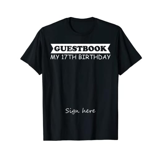 Libro de visitas - Mi cumpleaños número 17 Camiseta