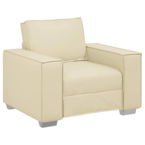 Questa poltrona sofa in panna è un'aggiunta cool al tuo spazio. Il suo look moderno si integra perfettamente, sia in salotto che in ufficio, offrendo una seduta comoda per rilassarsi o lavorare.