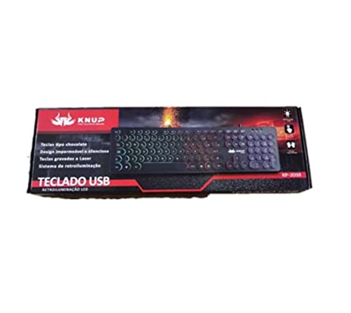 Teclado Gamer Led Rgb Iluminado Semi Mecânico Abnt2 Knup KP-2059