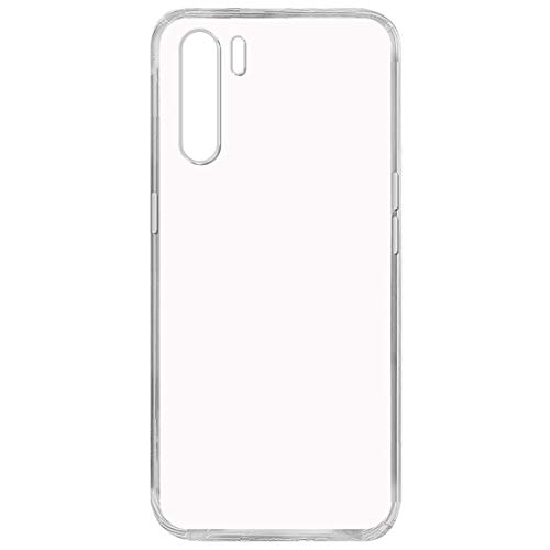 Image of Amazon Brand - Solimo Silicone Mobile Cover For Oppo F15 (Soft & Flexible Back Case), Transparent, Clear