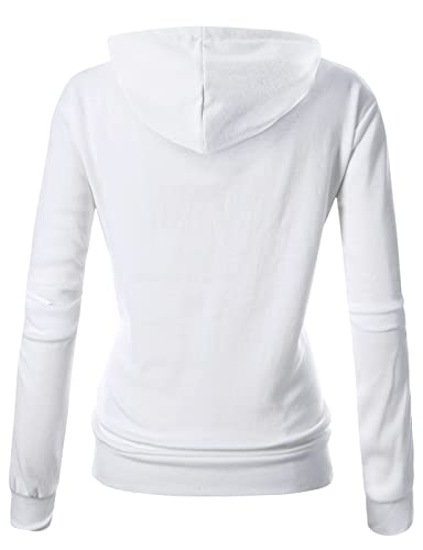 Image of GIVON Womens Casual Zip Up Hoodie Cotton Blend Soft Fabric Basic Layering Hooded Jacket with Kangaroo Pocket