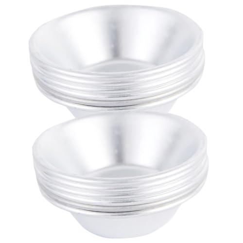 GRIRIW 12 piezas Molde para Tartas de Huevo Molde Redondo de Metal Antiadherente para Cupcakes y Postres para Hornear Resistente y Fácil de Limpiar