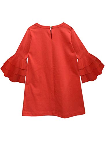Image of A.T.U.N. All Things Uber nice Cotton A-Line Casual Dress (GDRS ISB RED 10-11 Years)