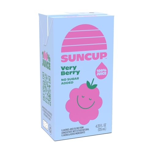 SunCup Juice - Very Berry (40 Pack) 4.23 oz Juice Box with Straw | 100% Very Berry Blend for Kids, Bulk Pack for School Lunches, Snacks, Classrooms, Travel, Parties, Sports Teams, and Everyday Drinks - Thumbnail 3