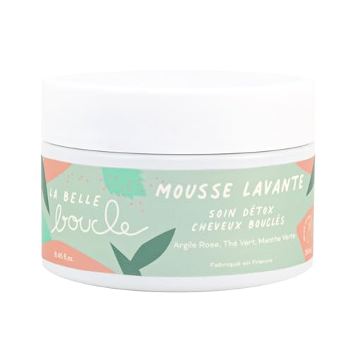 La Belle Boucle - Mousse Lavante Soin Détox 250ml - Purifie et Rééquilibre le Cuir Chevelu - Élimine Impuretés et Excès de Sébum - Soin Naturel Cheveux Bouclés, Frisés, Crépus