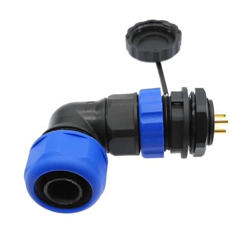 Connecteur de tuyau ondulé SP20 IP68 coudé 4 pin pour gaine de câble