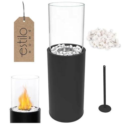 Estilohome BK03 Roma Black Standkamin 80.5 cm