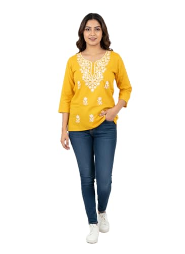 Image of Women's Rayon Kashmiri Embroidered Short Kurti | Stylish and Comfortable Kashmiri Short Kurti Tops for Casual Or Special Occasions | Pack of 2 Combo |