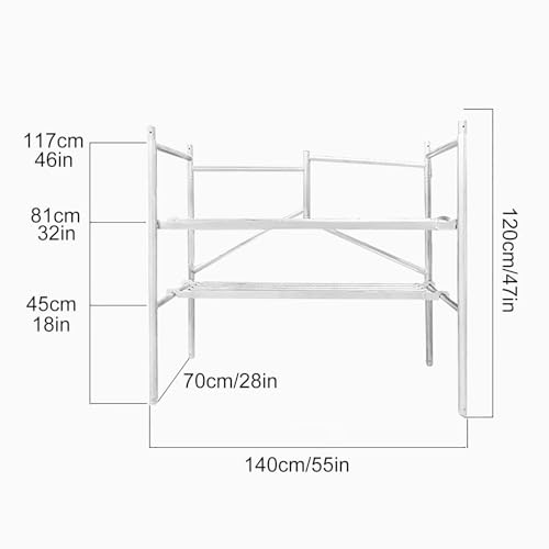 Andamio plegable de acero de 120 cm para paneles de yeso y reformas 3