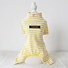 Hdwk&Hped Soft Cotton Dog Pajamas for All Seasons, Striped Solid Pet Bottoming Jumpsuit for Small Dog Cat Puppy 3 Styles (Striped Style - 3-Pack, #1) #3