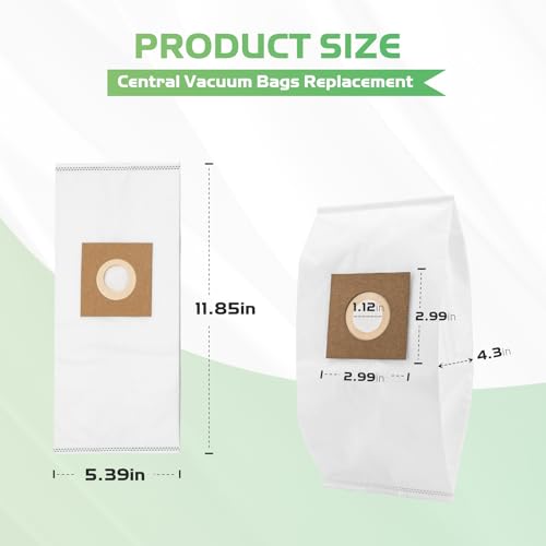 Sac aspirateur central Dirt Devil CV950 CV1500 | Lot de 6 rechanges 7767-W