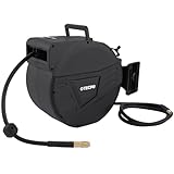 TECPO Druckluftschlauchtrommel Automatikschlauchtrommel 20 + 2 Meter Schlauchaufroller 1/4" Zoll Anschluss 24 Bar integrierte Stoppfunktion 180° schwenkbare Wandhalterung Schnellkupplung Hybrid