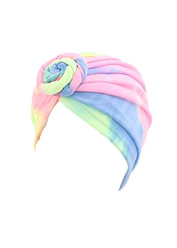 HZUX Fashion Hijabs for Women Tie-Dye Soft Head Headwear Cancer Chemo Turban Wrap Scarf Cap