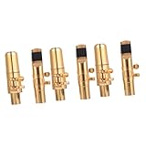 Supvox 3sätze Altsaxophon Mundstück Aus Messing Vergoldet Leicht Und Tragbar Für Anfänger Mit Glatter Oberfläche Und Feiner Verarbeitung Zubehör Für Altsaxophon-profis Und Schüler