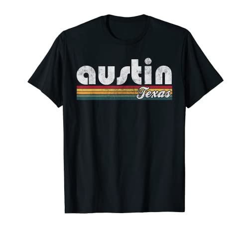 Austin Texas Vintage 70's 80's Retro Style Men Women Gift T-Shirt