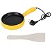Fdit Poêle à œufs électrique, poêle à Frire électrique légère antiadhésive, 300 W avec spatule en Bois, Steak de Cuisine à la Maison de crêperie de dortoir pour Faire Frire Les œufs