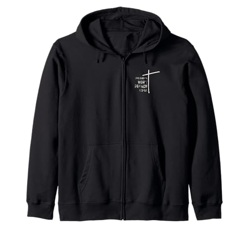 The Gospel Won’t Preach Itself | 2819 Minimalistic Design Zip Hoodie
