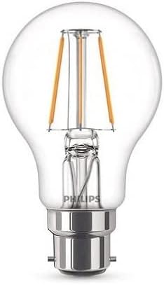 Philips LED Premium Classic A60 Clear Light Bulb [B22 Bayonet Cap] 40W, Warm White 2700K, Non Dimmable