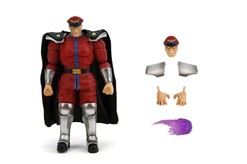 Jada Toys Street Fighter M. Bison (15 cm) - Movable Collectible and Action Figure from Street Fighter 2: The Final Challengers, with Alternative Head, Hands and Accessories, from 13 Years