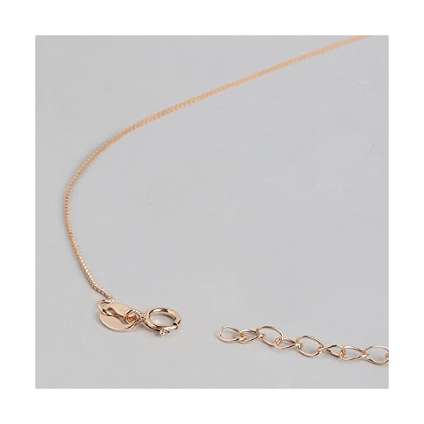 ZAVYA Rose Gold Plated Freshwater Pearl 925 Pure Silver Jewellery Set Trio with Rose Gold Chain With Authenticity Certificate CJS 10013|Mother's Day special - Image 8