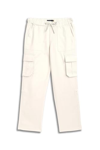 Image of Allen Solly Boys' Cotton Cargo Trousers | Multi-Pocket Design | Regular Fit | Comfort Wear | Casual & Outdoor Style