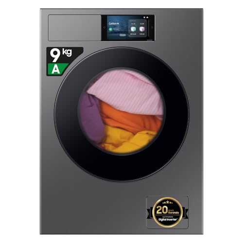 Samsung Lavatrice BESPOKE AI Laundry WF90F09C4S/U3 Libera installazione, 9 Kg,