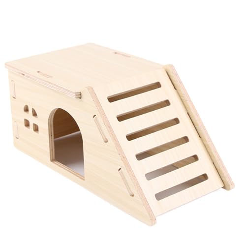 Vmiorzq Nagetierhaus - Ausbruchsicherer Holz-Käfig für Kleintiere als Unterschlupf - Kleintier-Spielzeug Unterschlupf und Haustierzubehör für Rennmäuse Chinchillas zur Bereicherung im Haus und