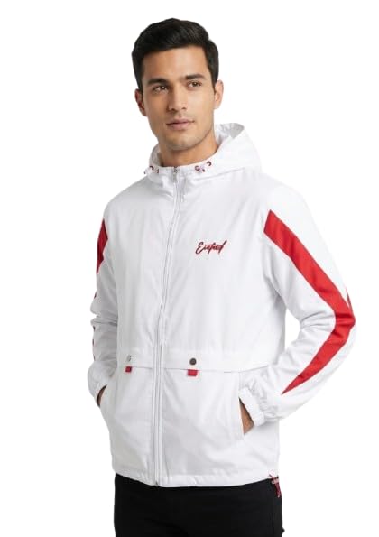 Windcheater Jacket for Men,Lightweight & Wind-Resistant with Reflective Bike Jacket for Man Adjustable Hoodie & bottom edge, Zip Pocket Relaxed Fit-Stylish Windbreaker for Outdoor & Biking-picture-28