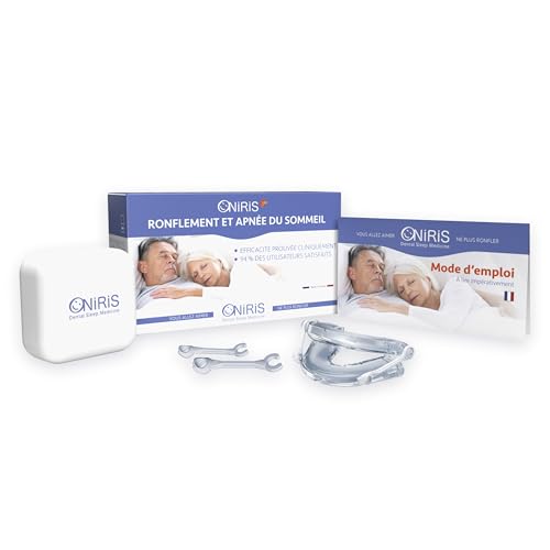 ONIRIS – Orthèse Anti Ronflement - Validé Cliniquement pour l Apnée Du Sommeil - Made in France - Gouttière dentaire - Orthèse d avancée Mandibulaire – Agit sur les causes d’un Mauvais Sommeil.