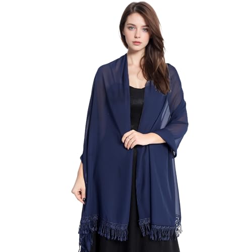 MUQU Shawls and Wraps for Evening Dresses - Sheer Chiffon Shawl Wedding Evening Scarf for Women4