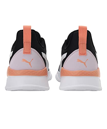 Image of PUMA Unisex Anzarun LiteSneaker, Puma Nera Puma White Peach Pink, 3.5 UK