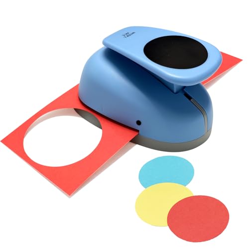 Circle Punch Paper Punch 3 XL Size Circle Hole Punch Cutters for for Paper Crafts Cardstock Gift Wrapping Scrapbook Tools Cards Arts Fun Projects Christmas Birthday Gifts(Blue)