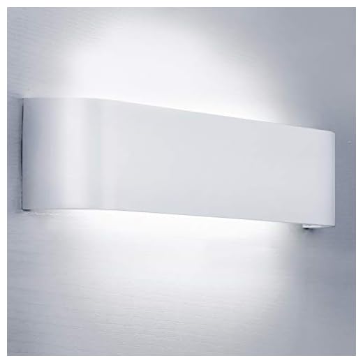 Lightess 12W Apliques de Pared Interior LED Lámpara de Pared Moderna Blanco Luz de Aluminio IP44 Perfecto para Salón Dormitorio Sala Pasillo Escalera, 6000K Blanco Frío