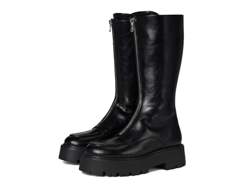 Preisvergleich Produktbild Steve Madden Damen Rinza Halblange Stiefel, Schwarz Leder, 38 EU