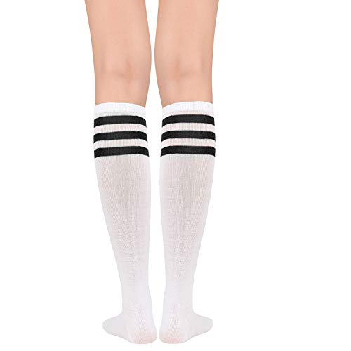 Image of American Trends Womens Athletic Knee High Socks Outdoor Sport Thigh High Stockings Casual Stripes Tube Socks