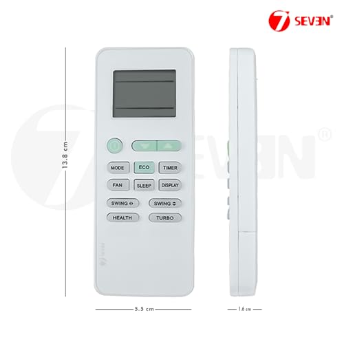 Image of 7SEVEN Compatible Forbes Ac Remote Original GYKQ-52 Model 145 with ECO Hotkey Suitable for Split and Window Air Conditioner Recommend to Match Exisiting Remote Control Key By Key