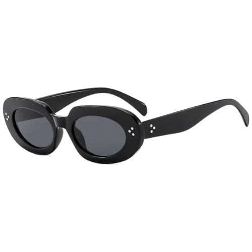 Lunettes de soleil de conduite UV400 avec rivets ovales style punk tendance