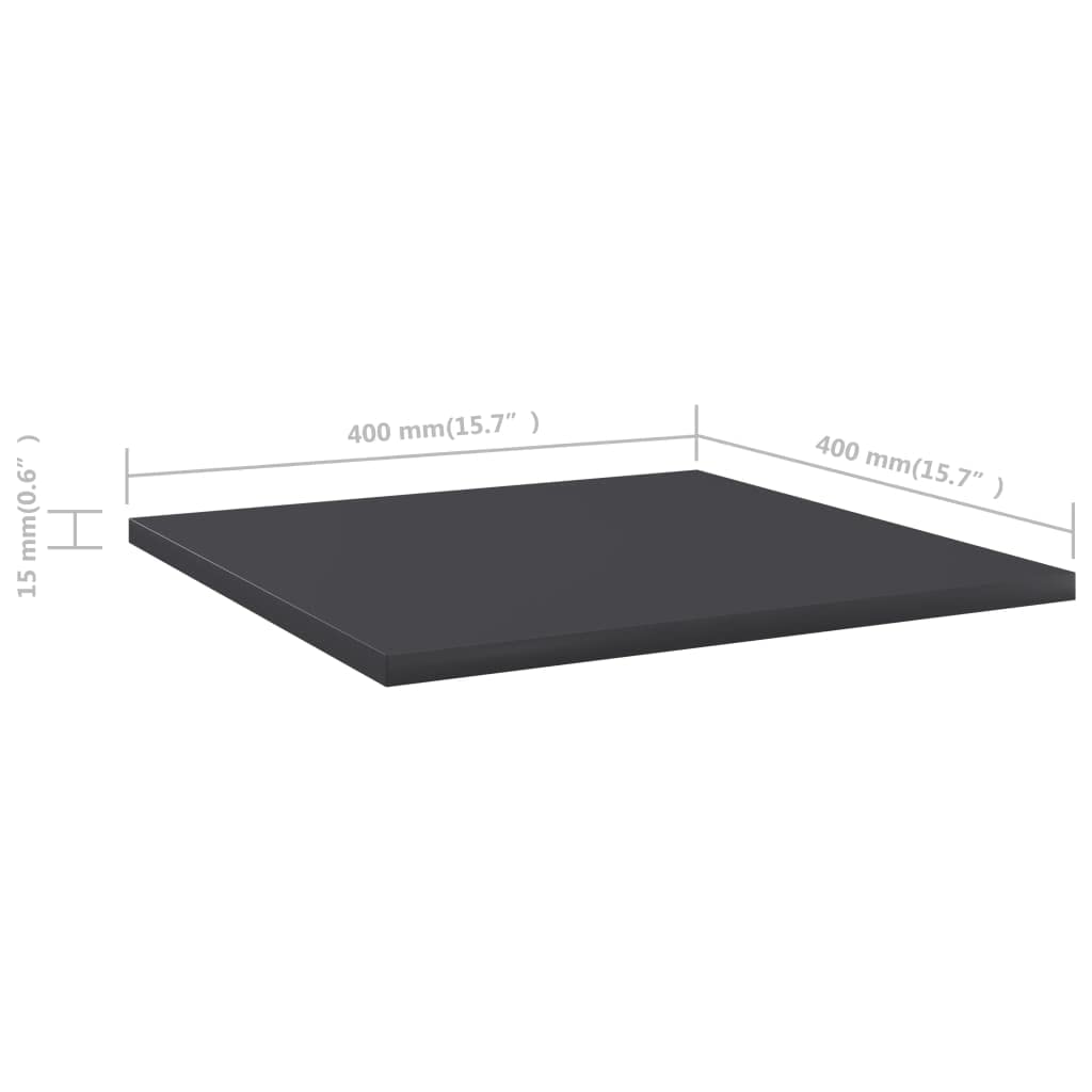 Bücherregal-Bretter aus Holzwerkstoff grau 40x40x1,5 cm 8 Stück, stabiles Regalsystem für Wohnzimmer, Büro, Küche und Werkstatt, vielseitiges Wandregal für zusätzlichen Stauraum