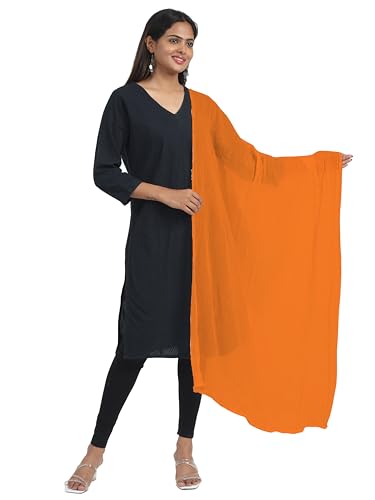 Image of Miraan Solid Pure Cotton Dupatta with Pom Pom Border, 2.25 meters length (DUPCOTTON)