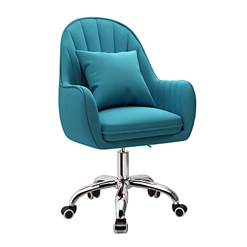 Chaise de bureau en velours chic avec accoudoirs et piètement robuste chromé - 2