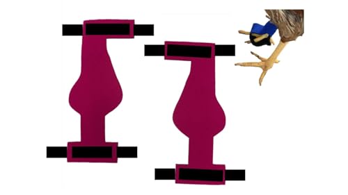 Protective Chicken Shoes, Durable Chicken Sandals for Hens and Roosters, Comfortable Poultry Footwear, Anti-Slip, One Size Fits Most Breeds, Pair, Chicken Supplies, Hen Accessories - Pink