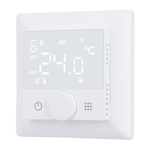 Wengart Termostato WG510,Giratorio para Ajustar la Temperatura,Modos de Calor y frío Ajustables,2,4 GHz,Compatible con calefacción por Suelo Radiante de Agua,Compatible con Alexa y Google Home